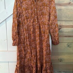 Universal Thread Pink and Brown Floral Dress